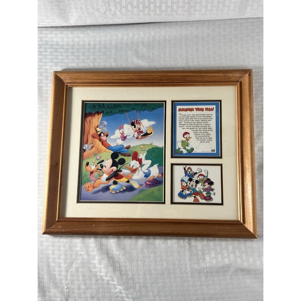 Disney Print "Summer Time‎ Fun" Collector's Edition 16”x14" Framed